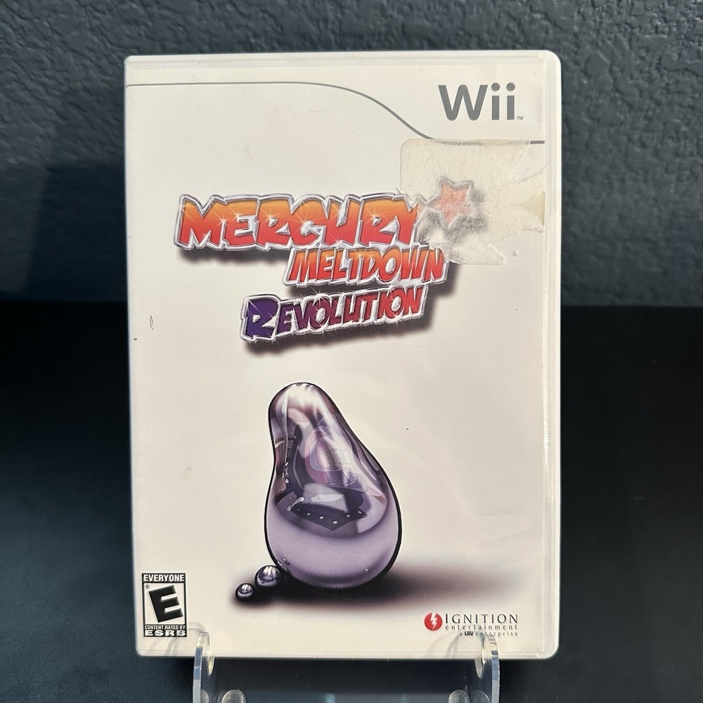 Mercury Meltdown - Revolution (Nintendo Wii, 2007) Case, Manual, Disc, Complete